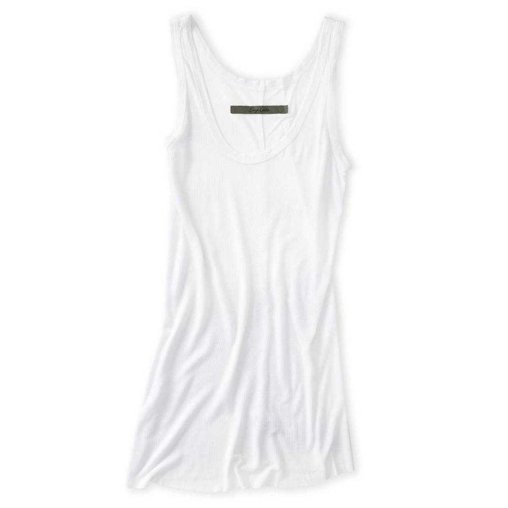 NEW ENZA COSTA silk rib tunic tank in white